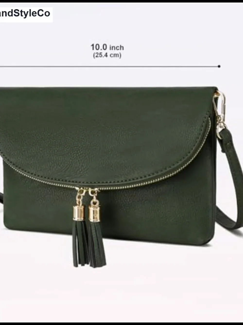 Faux Leather Multi-Compartment Envelope Clutch Crossbody Bag